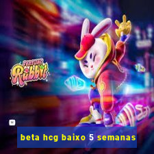 beta hcg baixo 5 semanas